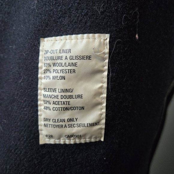 Vtg 80s London Fog Tempo Europa Long Trench Coat Wool Zip-Out Liner Size M - Picture 10 of 15